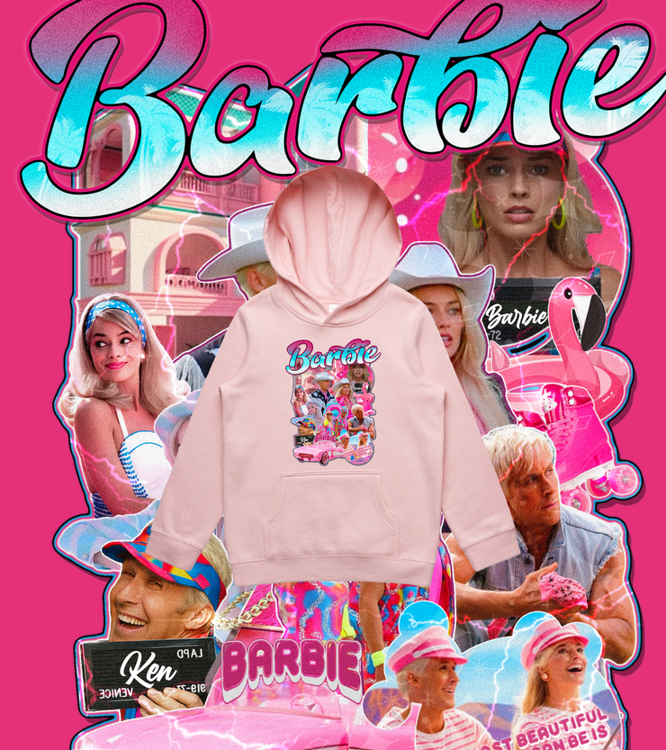 Girls Barbie Pink Hoodie